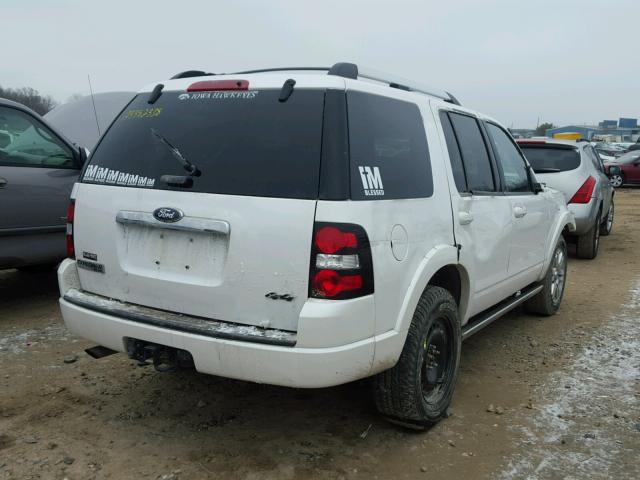 1FMEU7F86AUA53629 - 2010 FORD EXPLORER L WHITE photo 4