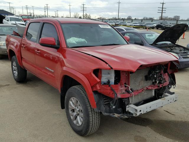 3TMCZ5AN6GM012834 - 2016 TOYOTA TACOMA DOU RED photo 1