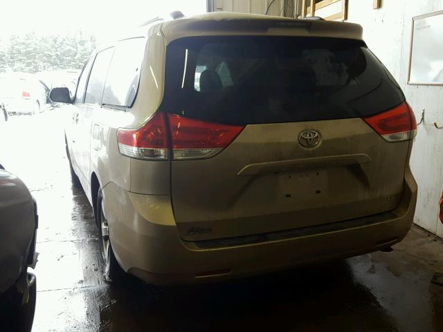 5TDKK3DC1BS039236 - 2011 TOYOTA SIENNA LE GOLD photo 3