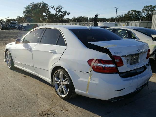 WDDHF5KB6DA723600 - 2013 MERCEDES-BENZ E 350 WHITE photo 3