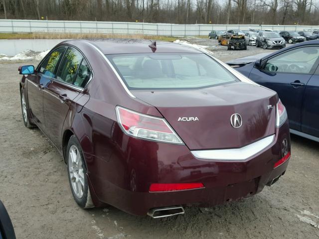 19UUA8F21BA000464 - 2011 ACURA TL BURGUNDY photo 3