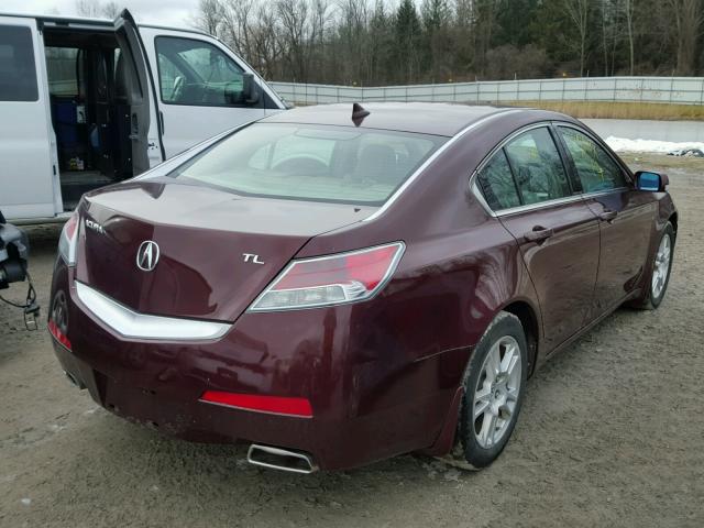 19UUA8F21BA000464 - 2011 ACURA TL BURGUNDY photo 4