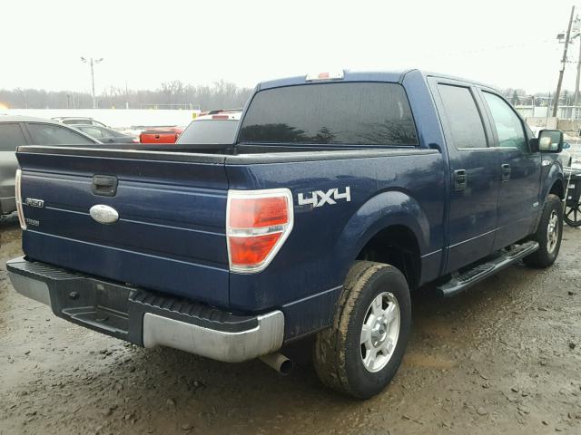 1FTFW1ET5CFA89132 - 2012 FORD F150 SUPER BLUE photo 4