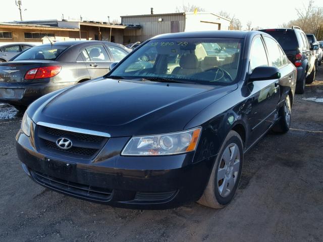 5NPET46F18H393537 - 2008 HYUNDAI SONATA GLS BLACK photo 2