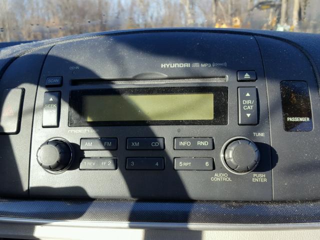 5NPET46F18H393537 - 2008 HYUNDAI SONATA GLS BLACK photo 9