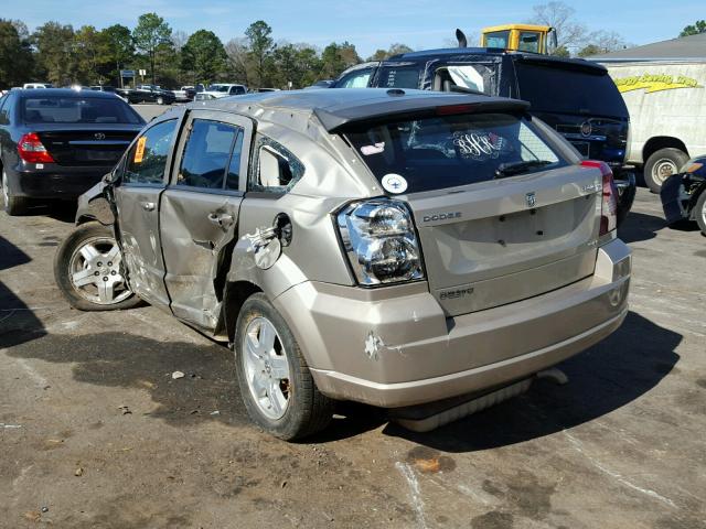 1B3HB48A69D209493 - 2009 DODGE CALIBER SX TAN photo 3