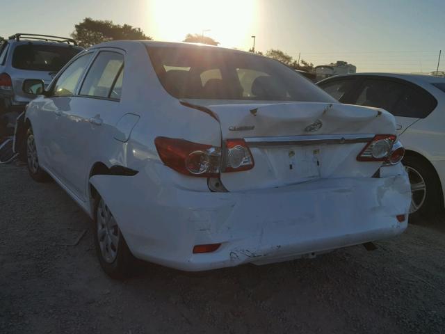 JTDBU4EE7B9163896 - 2011 TOYOTA COROLLA BA WHITE photo 3