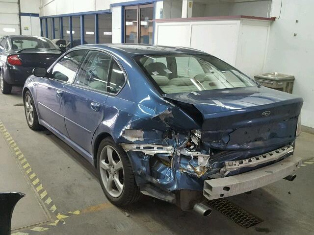 4S3BL626067211719 - 2006 SUBARU LEGACY 2.5 BLUE photo 3