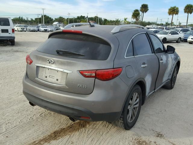 JNRAS18U09M103498 - 2009 INFINITI FX35 GRAY photo 4