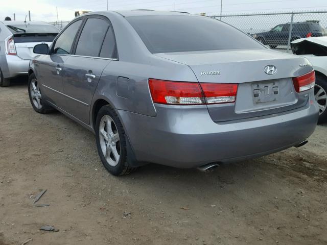 5NPEU46F66H027776 - 2006 HYUNDAI SONATA GRAY photo 3