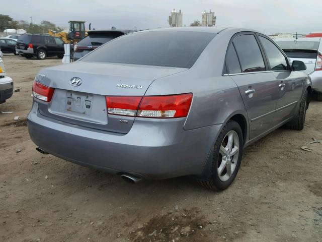 5NPEU46F66H027776 - 2006 HYUNDAI SONATA GRAY photo 4