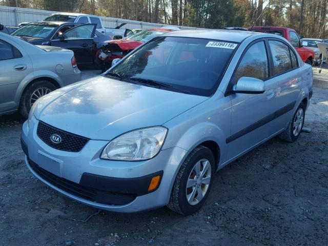 KNADE123586312224 - 2008 KIA RIO BASE BLUE photo 2