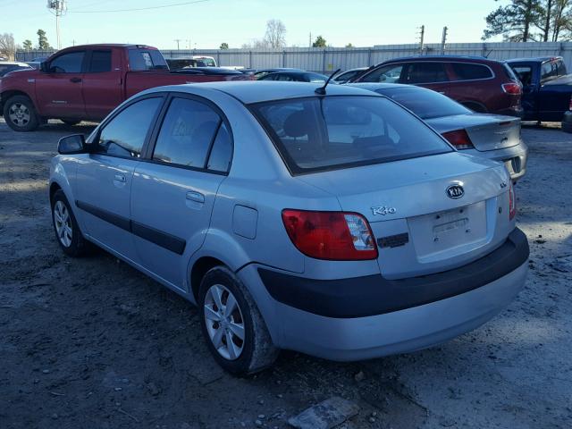 KNADE123586312224 - 2008 KIA RIO BASE BLUE photo 3