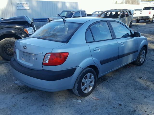 KNADE123586312224 - 2008 KIA RIO BASE BLUE photo 4