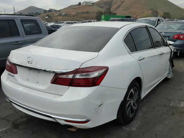 1HGCR2F33GA245123 - 2016 HONDA ACCORD LX WHITE photo 4