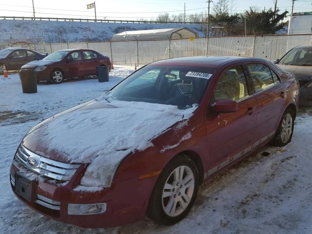 3FAFP08176R218860 - 2006 FORD FUSION SEL RED photo 2