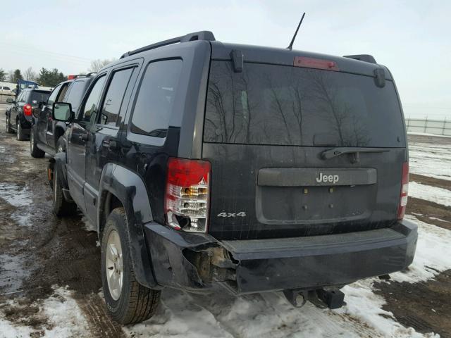 1J8GN28K29W516655 - 2009 JEEP LIBERTY SP BLACK photo 3