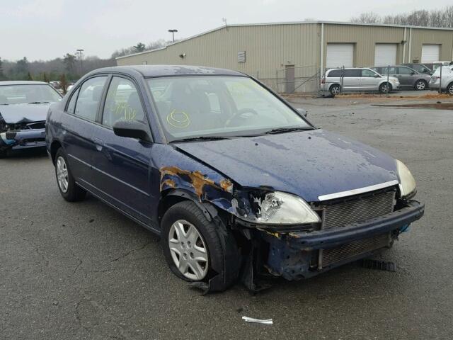 2HGES15503H599591 - 2003 HONDA CIVIC LX BLUE photo 1