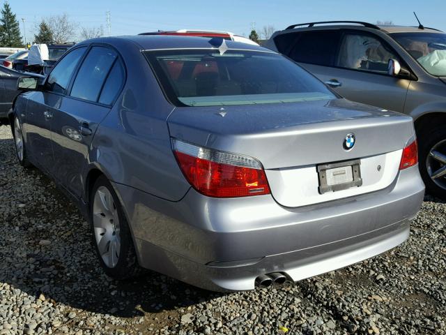 WBANA73535CR59687 - 2005 BMW 530 I SILVER photo 3