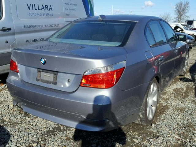 WBANA73535CR59687 - 2005 BMW 530 I SILVER photo 4