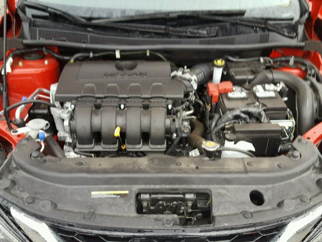 3N1AB7AP0HY358559 - 2017 NISSAN SENTRA S RED photo 7