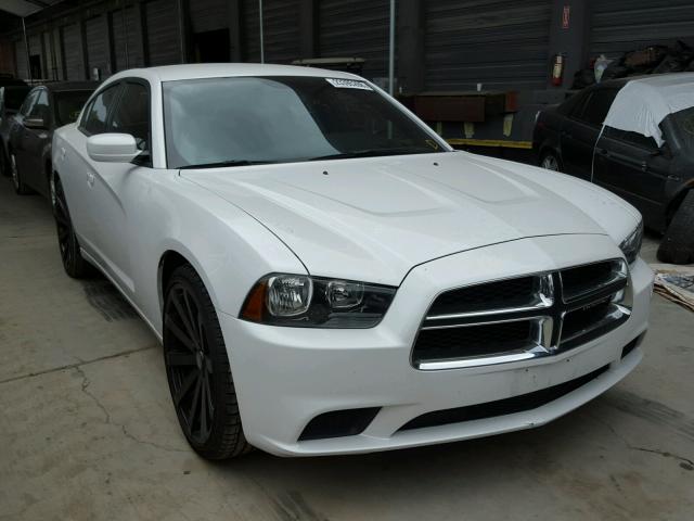 2C3CDXBG6EH274654 - 2014 DODGE CHARGER SE WHITE photo 1