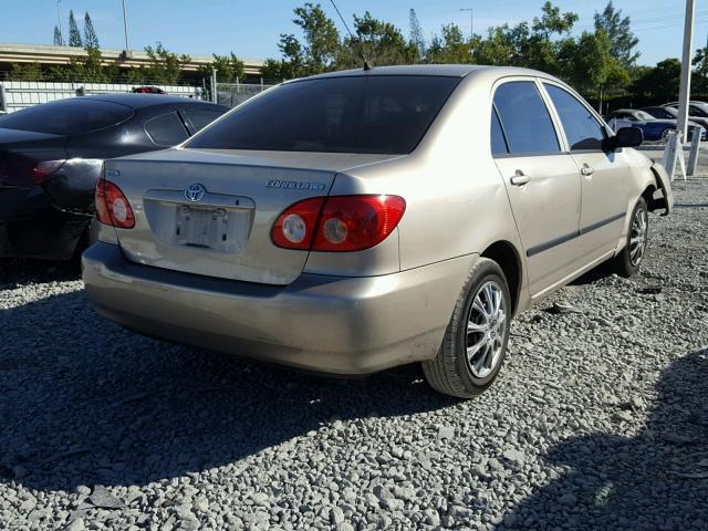 1NXBR32E78Z050807 - 2008 TOYOTA COROLLA CE TAN photo 4