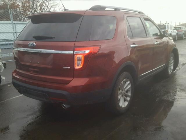 1FM5K8D89EGB47619 - 2014 FORD EXPLORER X MAROON photo 4