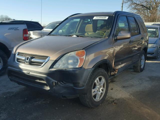 JHLRD78862C010504 - 2002 HONDA CR-V EX BEIGE photo 2