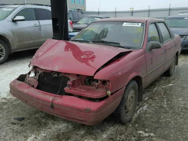 2FABP36X7PB202326 - 1993 FORD TEMPO GL RED photo 2