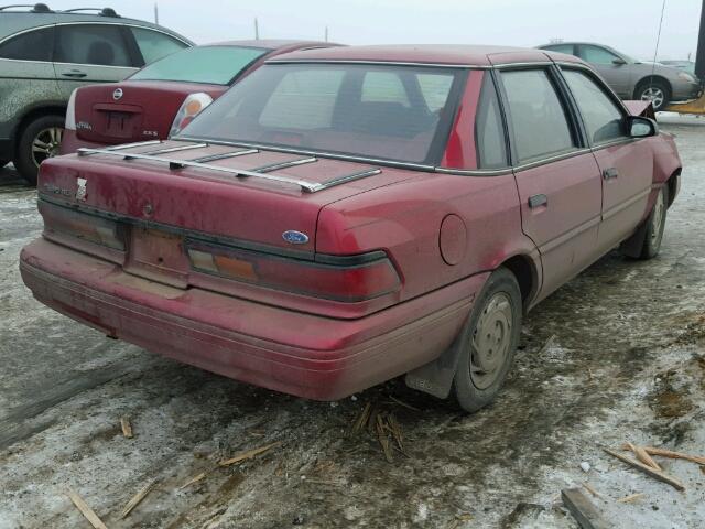 2FABP36X7PB202326 - 1993 FORD TEMPO GL RED photo 4