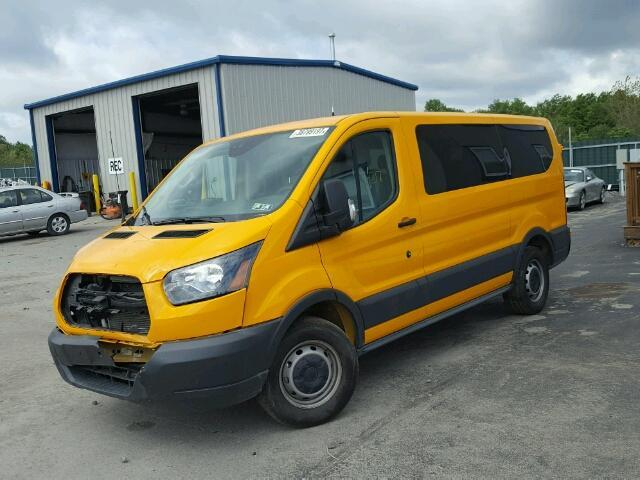 1FMZK1YM8HKA40269 - 2017 FORD TRANSIT T- YELLOW photo 2