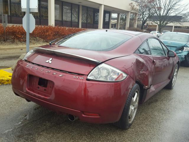 4A3AK34T56E005157 - 2006 MITSUBISHI ECLIPSE GT MAROON photo 4