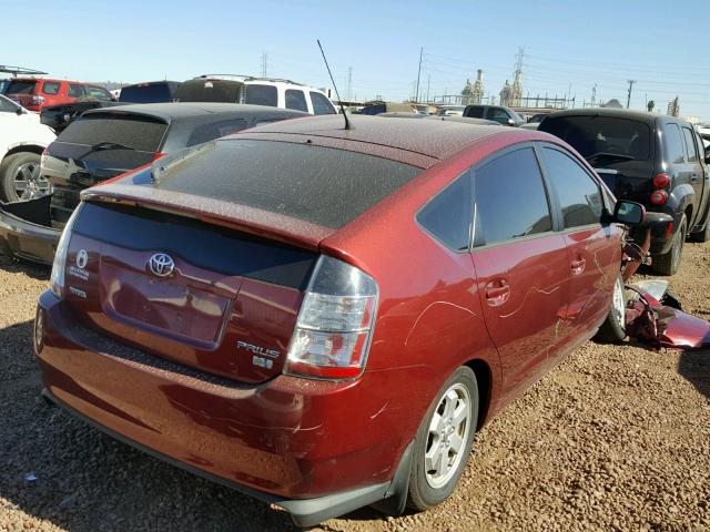 JTDKB20UX57053028 - 2005 TOYOTA PRIUS RED photo 4