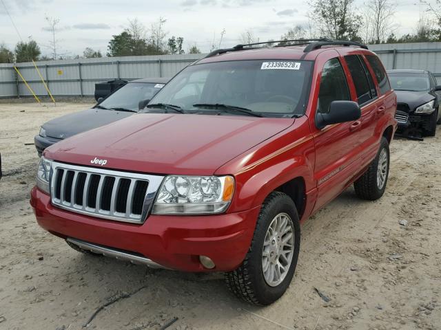 1J4GX58NX4C222230 - 2004 JEEP GRAND CHER RED photo 2