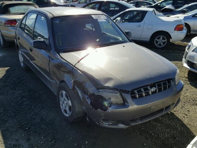 KMHCG45C71U209924 - 2001 HYUNDAI ACCENT GL GRAY photo 1