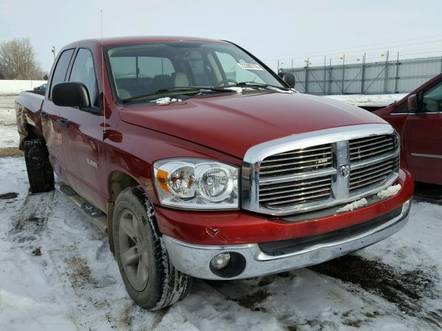 1D7HU18N18S524146 - 2008 DODGE RAM 1500 S BURGUNDY photo 1