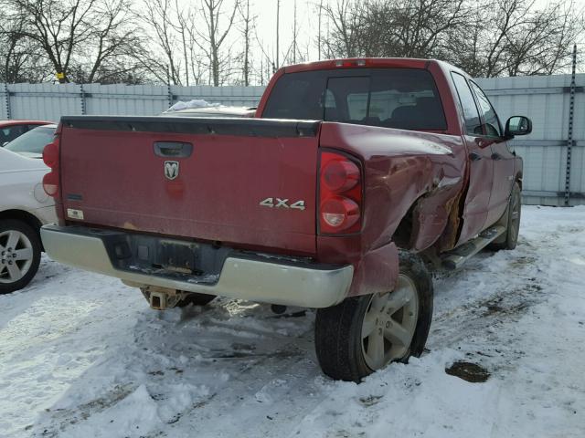 1D7HU18N18S524146 - 2008 DODGE RAM 1500 S BURGUNDY photo 4