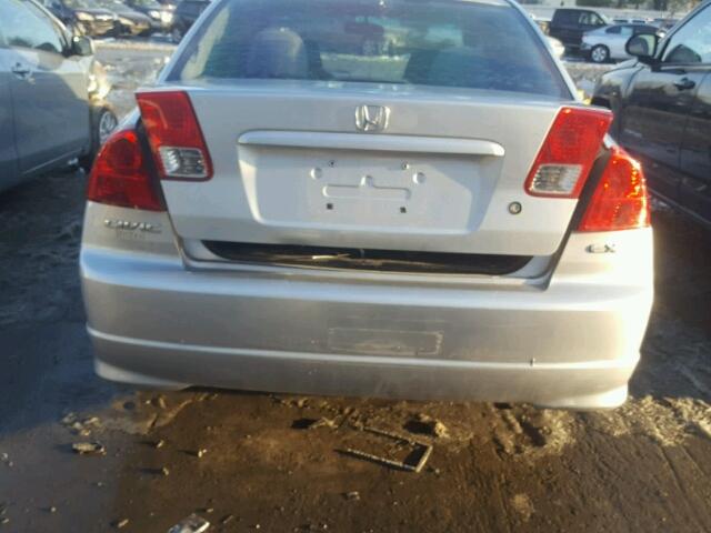 2HGES26744H568965 - 2004 HONDA CIVIC EX GRAY photo 9