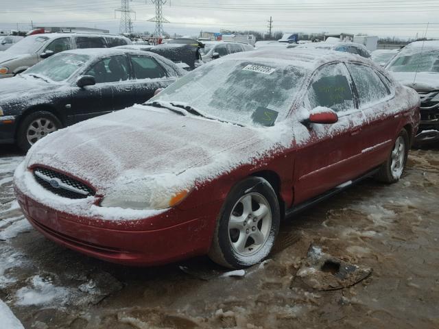 1FAFP55U3YG238707 - 2000 FORD TAURUS SES RED photo 2