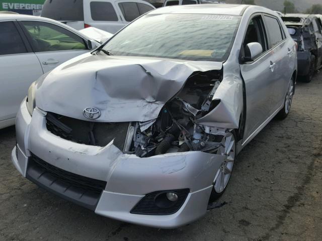 2T1GE40E19C003723 - 2009 TOYOTA COROLLA MA SILVER photo 2