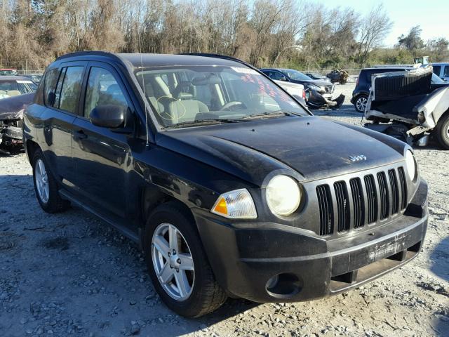 1J8FT47W07D245122 - 2007 JEEP COMPASS BLACK photo 1