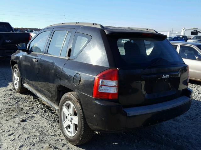 1J8FT47W07D245122 - 2007 JEEP COMPASS BLACK photo 3