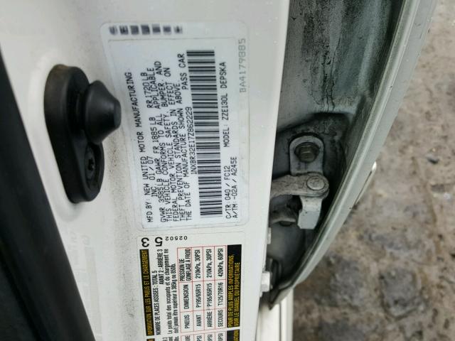 1NXBR32E17Z862229 - 2007 TOYOTA COROLLA CE WHITE photo 10