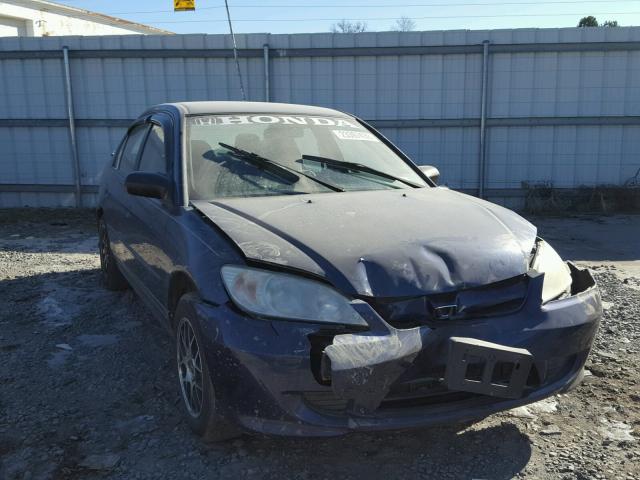 2HGES16515H579738 - 2005 HONDA CIVIC LX BLUE photo 1