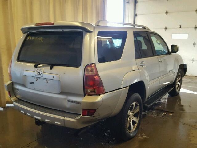 JTEBU14R830015907 - 2003 TOYOTA 4RUNNER SR SILVER photo 4