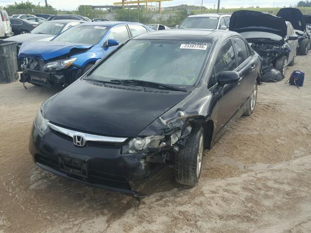 1HGFA16817L110589 - 2007 HONDA CIVIC EX BLACK photo 2