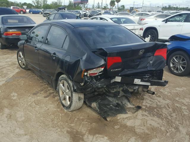 1HGFA16817L110589 - 2007 HONDA CIVIC EX შავი ფოტო 3