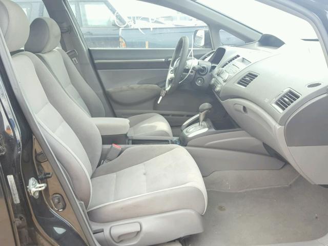 1HGFA16817L110589 - 2007 HONDA CIVIC EX შავი ფოტო 5