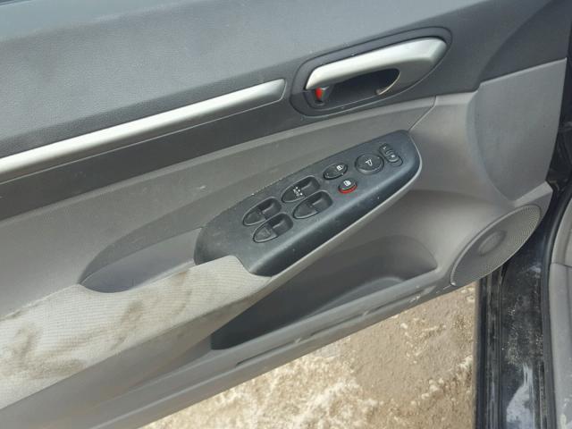 1HGFA16817L110589 - 2007 HONDA CIVIC EX შავი ფოტო 9